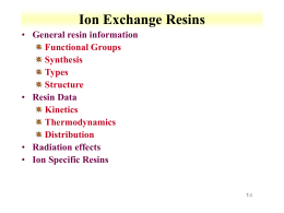 Ion Exchange Resins - UNLV Radiochemistry
