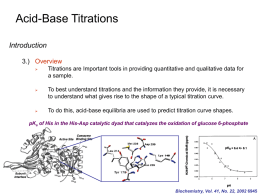 Chapter 11: Acid-Base Titrations