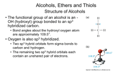 Alcohols - Structure - University of Nebraska Omaha