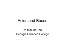 Acids and Bases - University System of Georgia