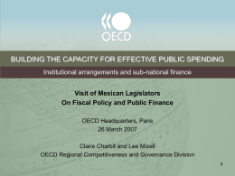 BUILDING THE CAPACITY FOR EFFECTIVE PUBLIC SPENDING