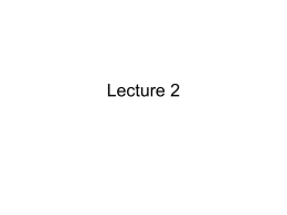 Lecture 2 - Tufts University