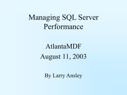Performance Audit