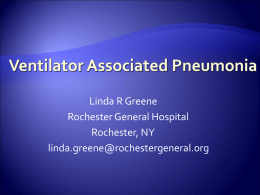Ventilator Associated pneumonia