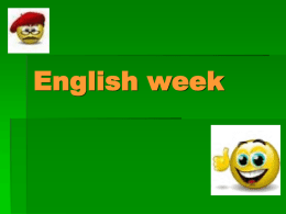 English week -