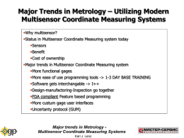 Major Trends in Metrology – Utilizing Modern Multisensor