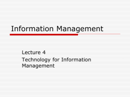 Information Management - West University of Timișoara