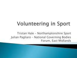 Volunteering in Sport