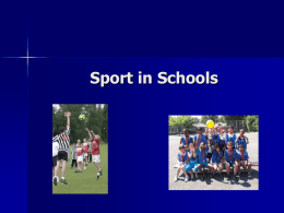 Sport in Schools - PB Gateway Homepage