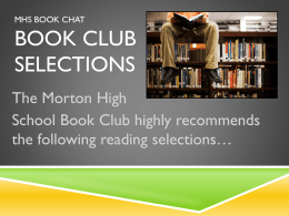 MHS Book Chat Book Club Selections - Home