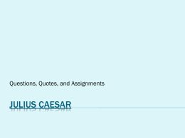 Julius Caesar - Davis at MHS