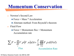 Momentum Conservation - Chemical Engineering IIT Madras