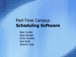 Part-Time Campus Scheduling Software