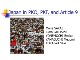 Japan in PKO, PKR, and Article 9