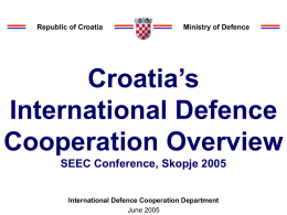 Briefing on Croatia and the Partnership for Peace Program