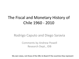 The Fiscal and Monetary History of Chile 1960