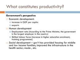 Government’s views on productivity