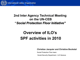 The social protection floor Initiative SPF-I