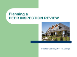 Planning a HOME INSPECTION REVIEW