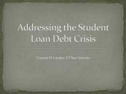The Student Loan Debt Crisis