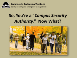 Clery Act Campus Security Authority