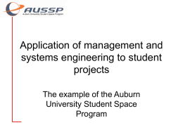 Application of management and systems engineering to
