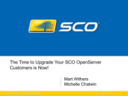SCO OpenServer Upgrades