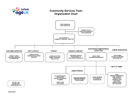 Age Concern Enfield Organisation Chart for Support