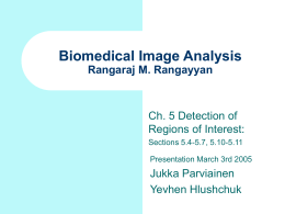 Biomedical Image Analysis Rangaraj M. Rangayyan