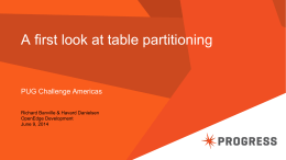 Horizontal Table Partitioning
