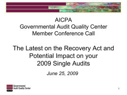 GAQC Call on Recovery Act