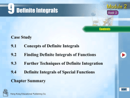 Module 2 Chapter 9 Definite Integrals