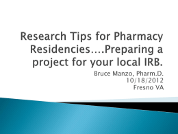 Research Tips for Pharmacy Residencies….Preparing a