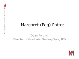 Margaret (Peg) Potter - Minnesota State University Moorhead