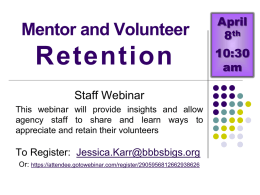 Mentor and Volunteer Retention