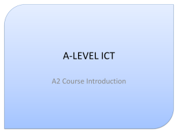 A-LEVEL ICT - dolinski.co.uk