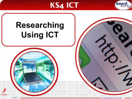 Researching Using ICT
