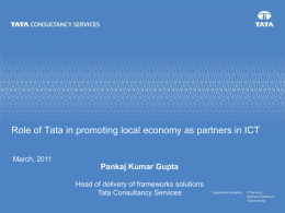Role of Tata in promoting local economy as partners in ICT