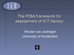 The PISA framework for assessment of ICT literacy