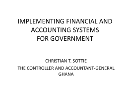 Christian Sottie, Controller and Accountant General, Ghana