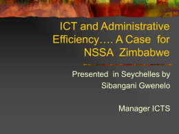 ICT and Administrative Efficiency&hellip;. A Case for NSSA Zimbabwe