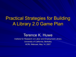Getting Started with Your Library 2.0 Game Plan