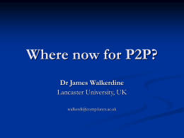 Where now for P2P?