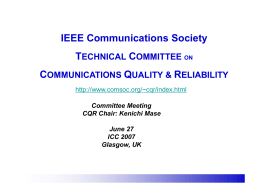 スライド 1 - IEEE Communications Society