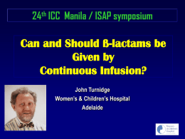 Can and should beta-lactams be given by continuous infusion