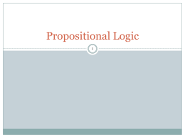 Propositional Logic - University of Hong Kong
