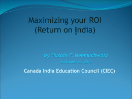 Internationalizing Canadian Education: Reflections & some