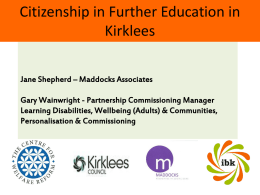 Citizenship in Further Education
