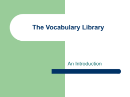 The Vocabulary Library