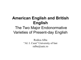 American English and British English – the Two Major